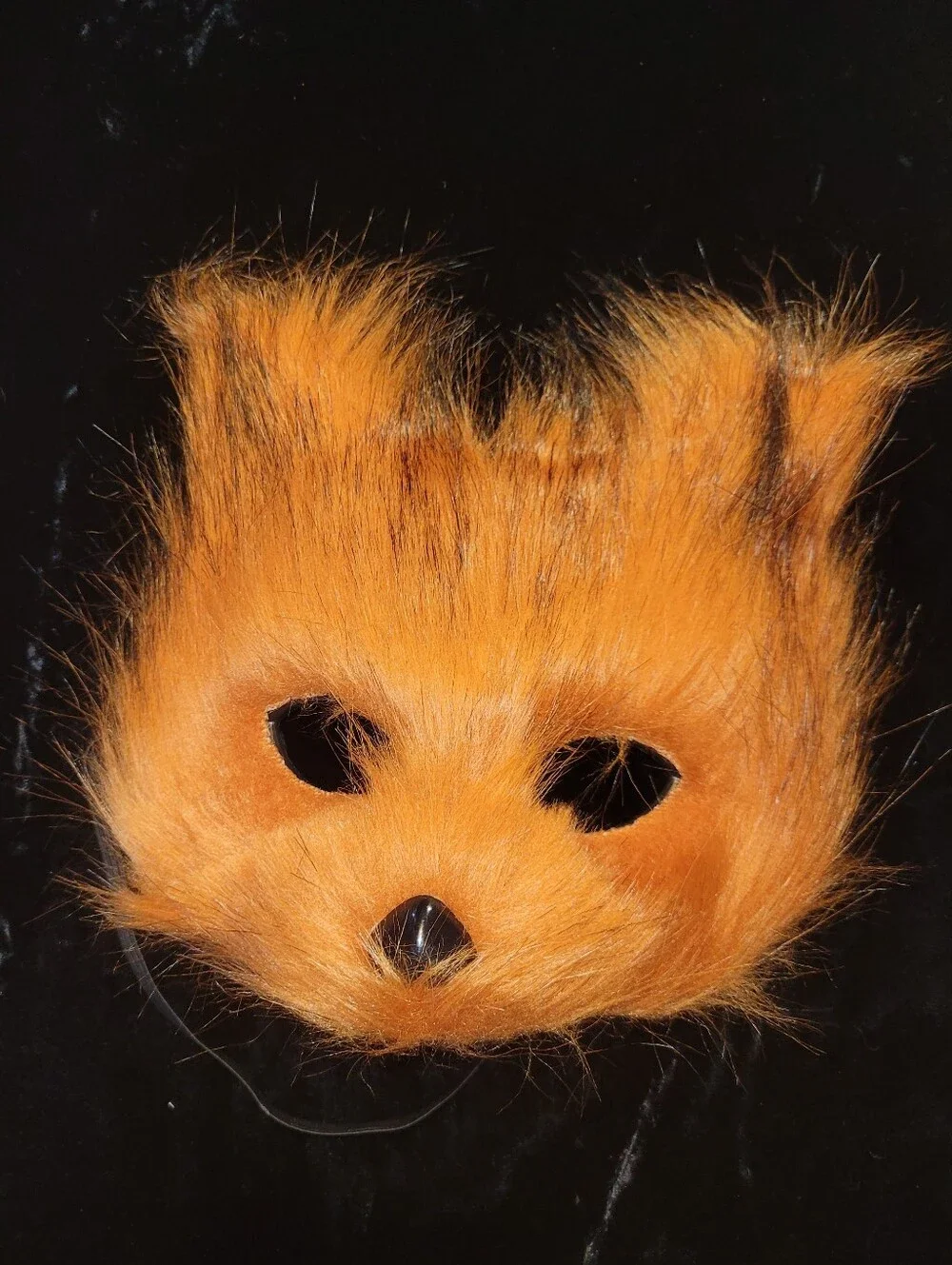 Orange Faux Fur Fox Face Mask
